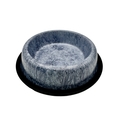 Миска ModeS з нержавіючої сталі з мармуровим покриттям протиковзке дно (Blue Grey Marble) 0,7 л 15,5/20,5 см