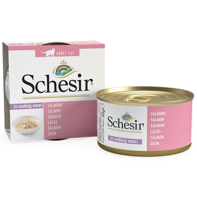 Консервы для котов Schesir Salmon Natural лосось в собственном соку, 85 г