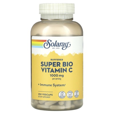 Витамин С Solaray Super Bio Vitamin C, 250 веганских капсул