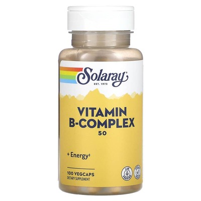 Витамины группы В Solaray Vitamin B-Complex 50, 100 вегетарианских капсул