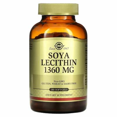 Solgar Лецитин соевый натуральный, 180 капсул