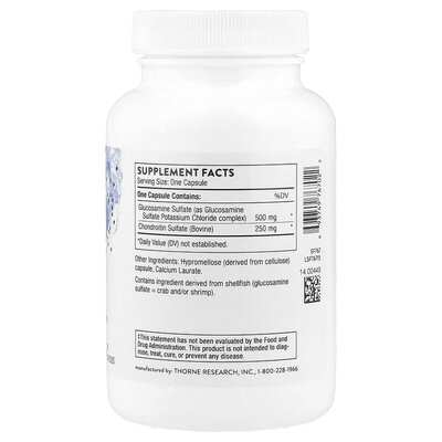 Глюкозамин и хондроитин Thorne Research Glucosamine & Chondroitin, 90 капсул