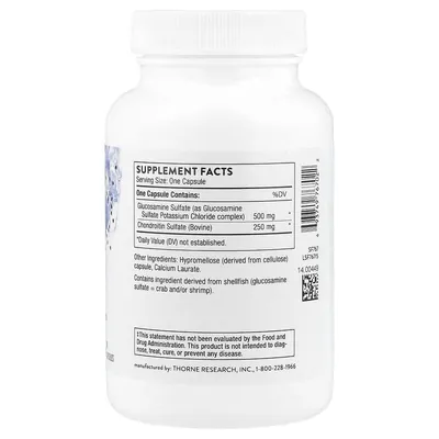 Глюкозамін і хондроїтин Thorne Research Glucosamine & Chondroitin, 90 капсул