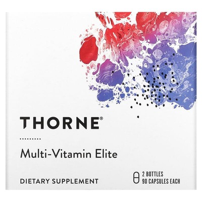 Мультивитамины Thorne Research Multi-Vitamin Elite, 2 флакона по 90 капсул