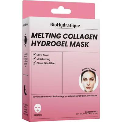 Набір масок для обличчя Bio Hydratique гідрогелевих з колагеном, 3 шт