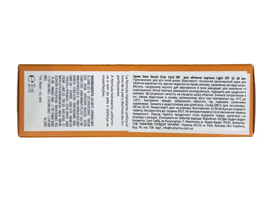 Крем для обличчя Sans Soucis BB відтінок Light SPF 15, 30 мл