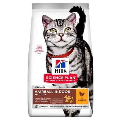 Корм сухой Hill's Science Plan Feline Adult Indoor Cat для взрослых кошек живущих в домашних условиях, со вкусом курицы, 300 г