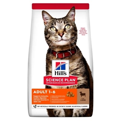 Корм сухой Hill's Science Plan Feline Adult Lamb для взрослых кошек со вкусом ягненка, 1,5 кг