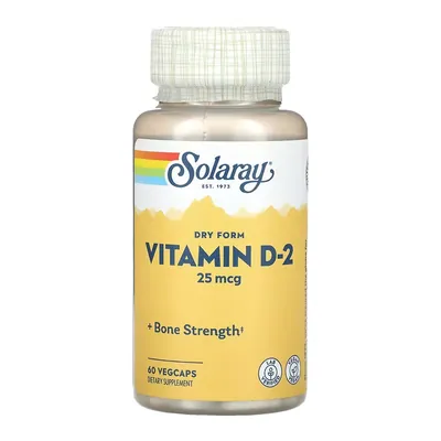 Вітамін D-2 Solaray Vitamin D-2 25 мкг, 60 вегетаріанських капсул