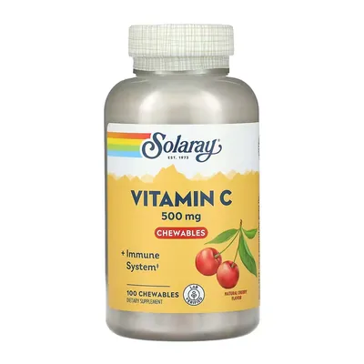 Вітамін С Solaray Vitamin C 500 мг, 100 жувальних таблеток