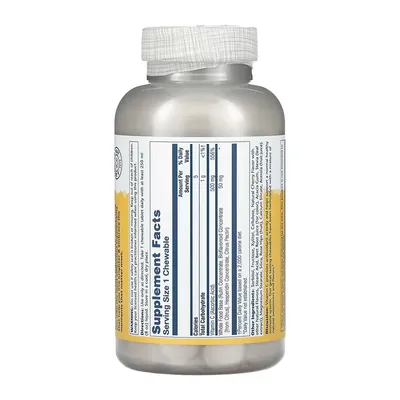 Вітамін С Solaray Vitamin C 500 мг, 100 жувальних таблеток