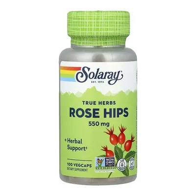 Шипшини плоди Solaray Rose Hips Fruit 550 мг, 100 вегетаріанських капсул