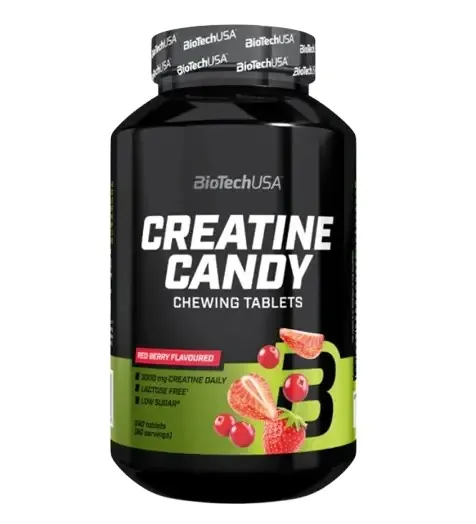Креатин Biotech Creatine Candy червоні ягоди, 240 жувальних таблеток