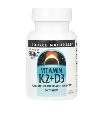 Вітамін K2 + D3 Source Naturals Vitamin K2 + D3, 30 таблеток