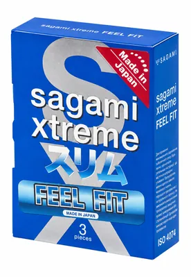 Презервативи Sagami Xtreme Feel Fit ультратонкі анатомічні, 3 штуки