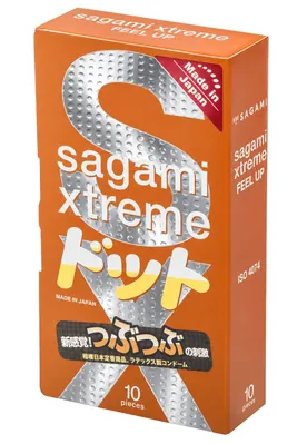 Презервативи Sagami Xtreme Feel-Up Ребристі, 10 штук