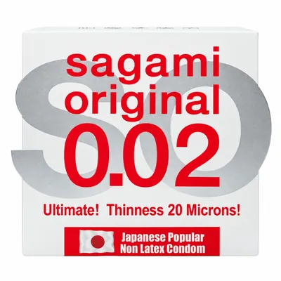 Презерватив Sagami Original 0.02 поліуретановий, 1 штука
