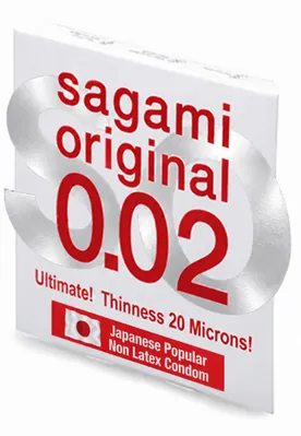 Презерватив Sagami Original 0.02 поліуретановий, 1 штука
