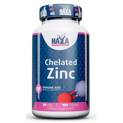 Цинк Haya Labs Zinc Bisglycinate таблетки по 30 мг №100