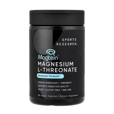 Магнію L-треонат Sports Research Magnesium L-Threonate 2000 мг вег. капсули №90