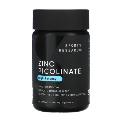 Цинк Піколінат Sports Research Zinc Picolinate 50 мг, 60 капсул