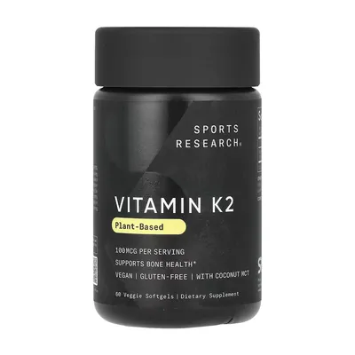 Вітамін К2 Sports Research Vitamin K2 100 мкг вег. капсули №60