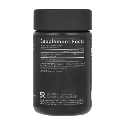 Вітамін К2 Sports Research Vitamin K2 100 мкг вег. капсули №60