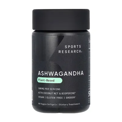 Ашваганда Sports Research Ashwagandha 500 вег. капсули №60