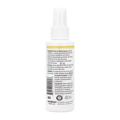 Спрей для шкіри та ран NutriBiotic Skin & Wound Spray з екстрактом насіння грейпфрута, 118 мл