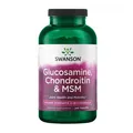 Глюкозамін, хондроїтин, МСМ Swanson Glucosamine, Chondroitin & MSM Higher Strength, 240 таблеток