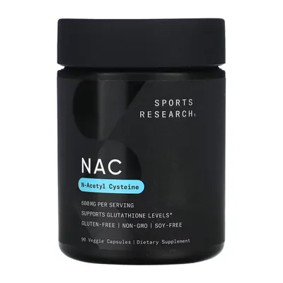 N-ацетилцистеїн Sports Research NAC N-Acetyl Cysteine 600 мг вег. капсули №90