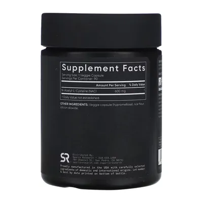 N-ацетилцистеїн Sports Research NAC N-Acetyl Cysteine 600 мг вег. капсули №90