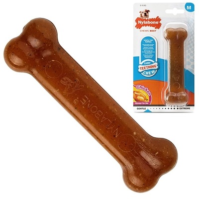 Игрушка для щенков Nylabone Chew Bone Puppy кость жевательная, вкус курицы