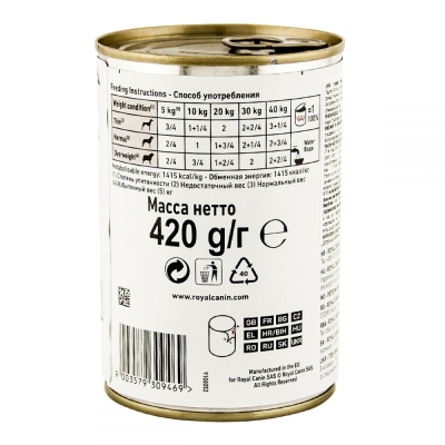 Корм влажный для собак Royal Canin Hepatic при заболеваниях печени, паштет, 420 г