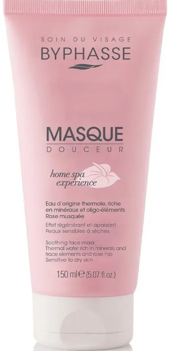 Маска для обличчя Byphasse Home Spa Experience заспокійлива для чутливої та сухої шкіри, 150 мл