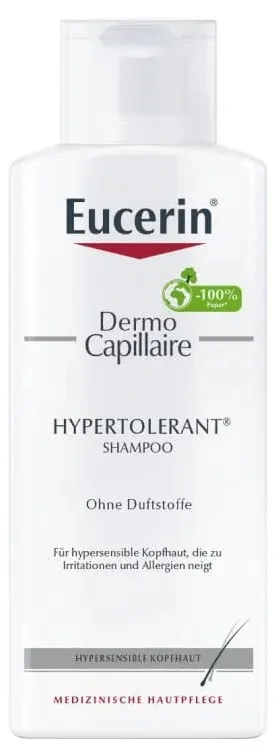 Шампунь Eucerin DermoCapillaire Hypertolerant для гіперчутливої шкіри голови схильної до подразнень і алергій (69661), 250 мл