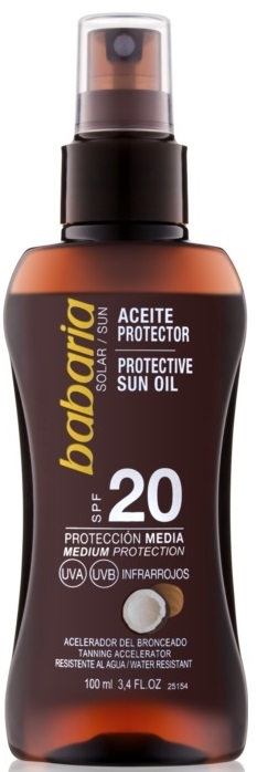 Масло солнцезащитное Babaria Sun SPF20 для тела, 100 мл
