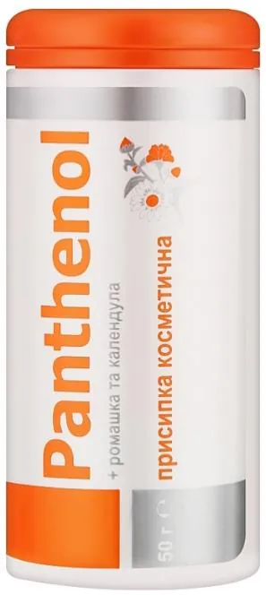 Присипка косметична Panthenol Пантенол Фармаком з ромашкою та календулою, 50 г