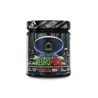 Передтренувальний комплекс MST Nutrition Neuro Pump зелене яблуко, 300 г