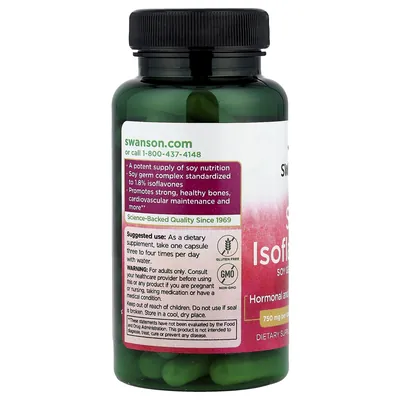Ізофлавони сої Swanson Soy Isoflavones 750 мг капсули №60
