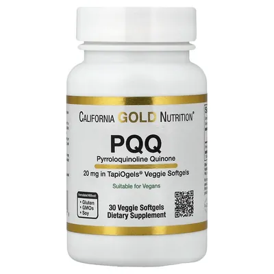 Пірролохінохінон California Gold Nutrition PQQ 20 мг вег. капсули №30