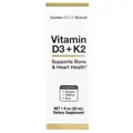 Вітамін Д3 та К2 California Gold Nutrition Vitamin D3 + K2 25 мкг (1000 МО), 30 мл