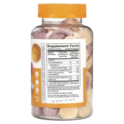 Кальцій і вітамін D3 Lifeable Calcium + Vitamin D3 для дітей з натуральним фруктовим смаком, 60 жувальних мармеладок