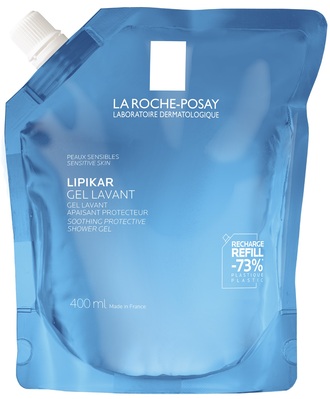 Гель для лица и тела La Roche-Posay Lipikar очищающий, успокаивающий и защитный, сменный блок, 400 мл