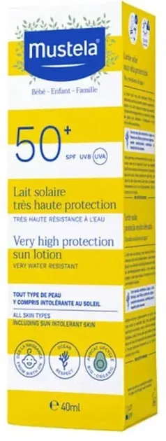 Лосьйон сонцезахисний Mustela Bebe SPF50+, 40 мл