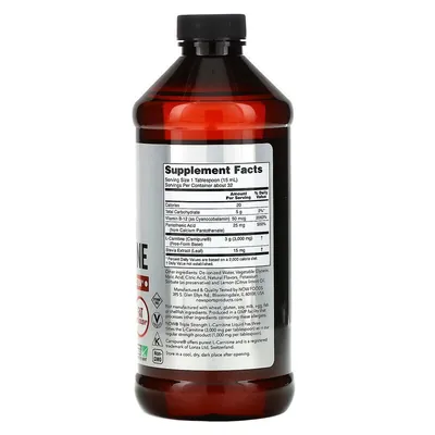 L-карнітин NOW Sports L-Carnitine 3000 мг рідкий цитрус, 473 мл