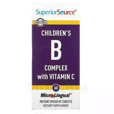Комплекс Superior Source Children's B-Complex with Vitamin C, 60 таблеток