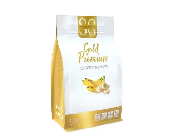 Протеїн сироватковий змішаний Sport Generation Gold Premium 100% Instant Whey Protein банан, 450 г