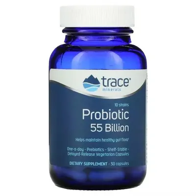 Пробіотик Trace Minerals Probiotic 55 мільярдів, 30 капсул