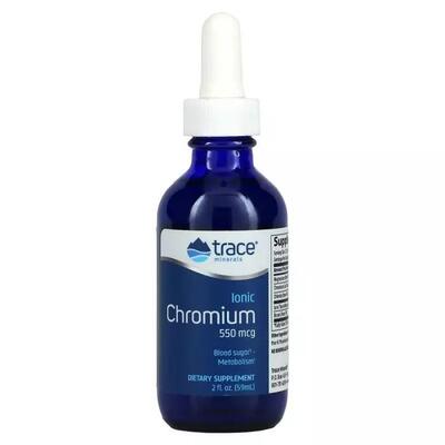 Хром Ионный Trace Minerals Ionic Chromium 550 мкг в каплях, 59 мл
